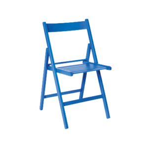 Chaise en bois de couleur bleu
