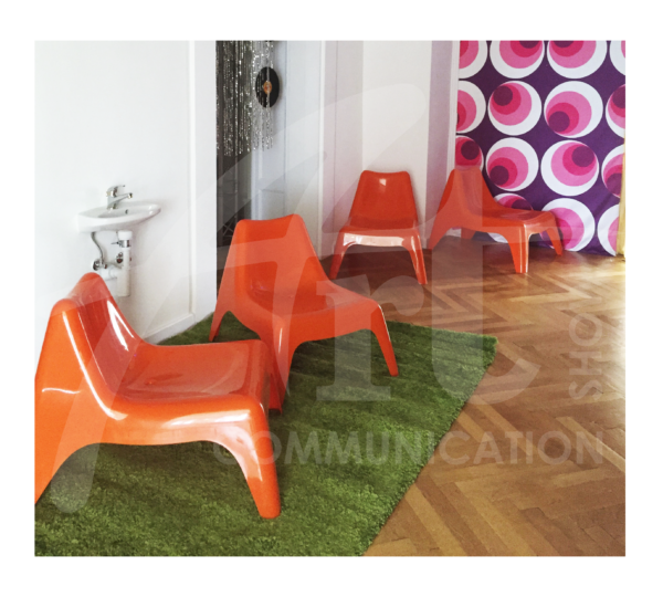 Fauteuil plastique orange – Image 3