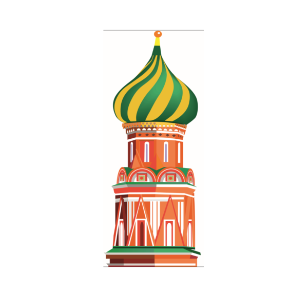 Silhouette tours Russe verte