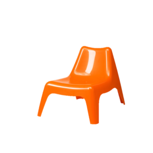 Fauteuil plastique orange