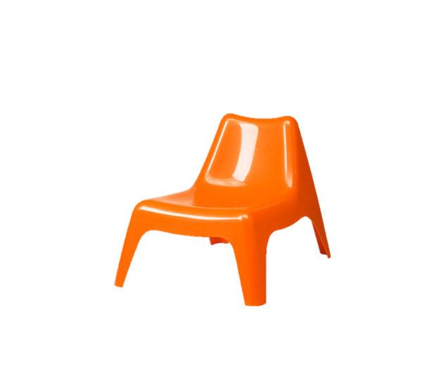 Fauteuil plastique orange