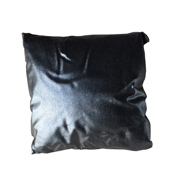Coussin noir et argenté